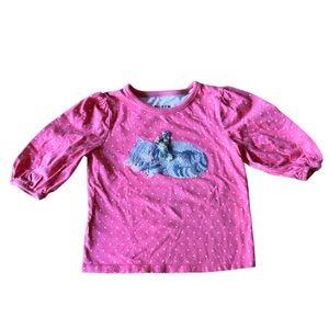 Mini Boden 3-4 Years Girls Cat Kitty Shirt Top Pink
